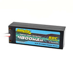 HobbyStar 4800mAh 14.8V, 4S 50C Hardcase LiPo Battery, Compact, Terminal Style