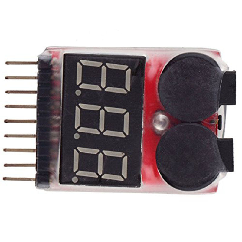 HobbyStar 1-8S Battery-Meter & Low-Voltage Alarm