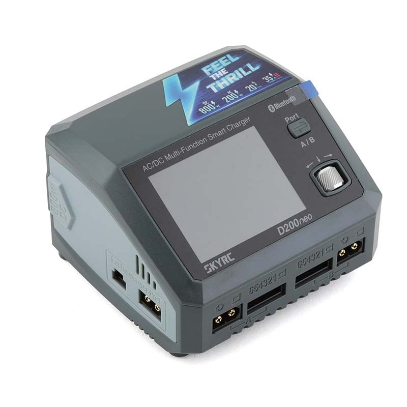 Boost your RC performance with the SKYRC D200 Neo. Offering fast charging for LiPo, LiFe, LiIon, NiMH, and NiCd batteries, it delivers up to 10A charge and 2A discharge. Features include XT60 and USB Type-C ports, battery health check, and advanced safety protections. Compact yet powerful, it's upgradeable for future innovations.