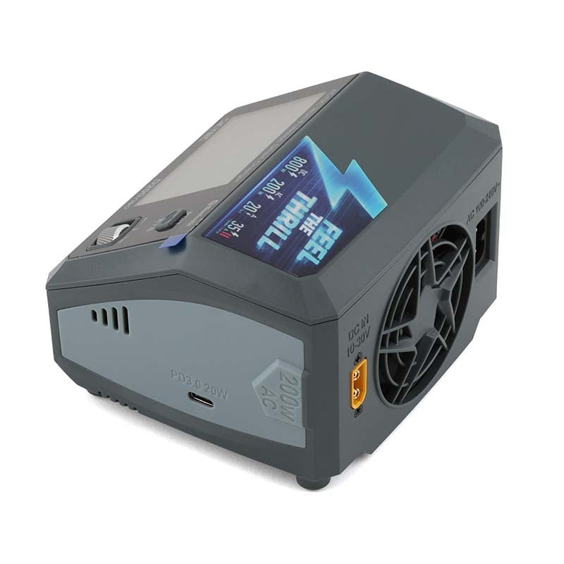 Boost your RC performance with the SKYRC D200 Neo. Offering fast charging for LiPo, LiFe, LiIon, NiMH, and NiCd batteries, it delivers up to 10A charge and 2A discharge. Features include XT60 and USB Type-C ports, battery health check, and advanced safety protections. Compact yet powerful, it's upgradeable for future innovations.