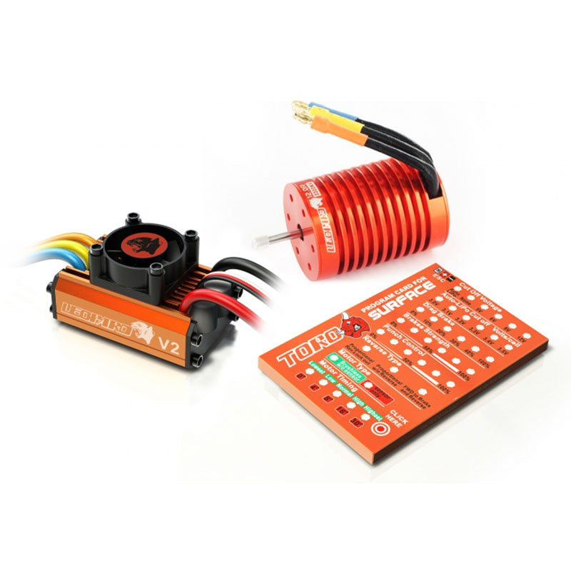 SKYRC Leopard 1/10 Combo, 60A V2 ESC with Brushless Motor, Includes Program Card