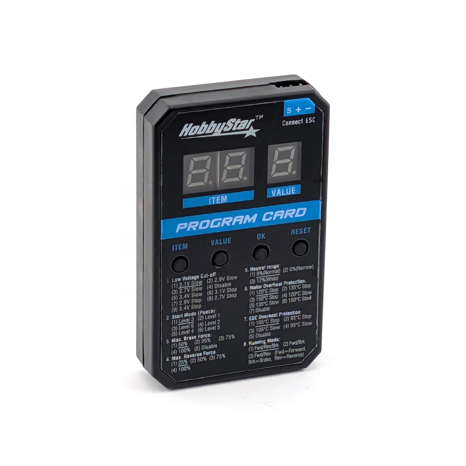 HobbyStar LCD Program Card for TS80A Sensored ESC For 380/390 Motors
