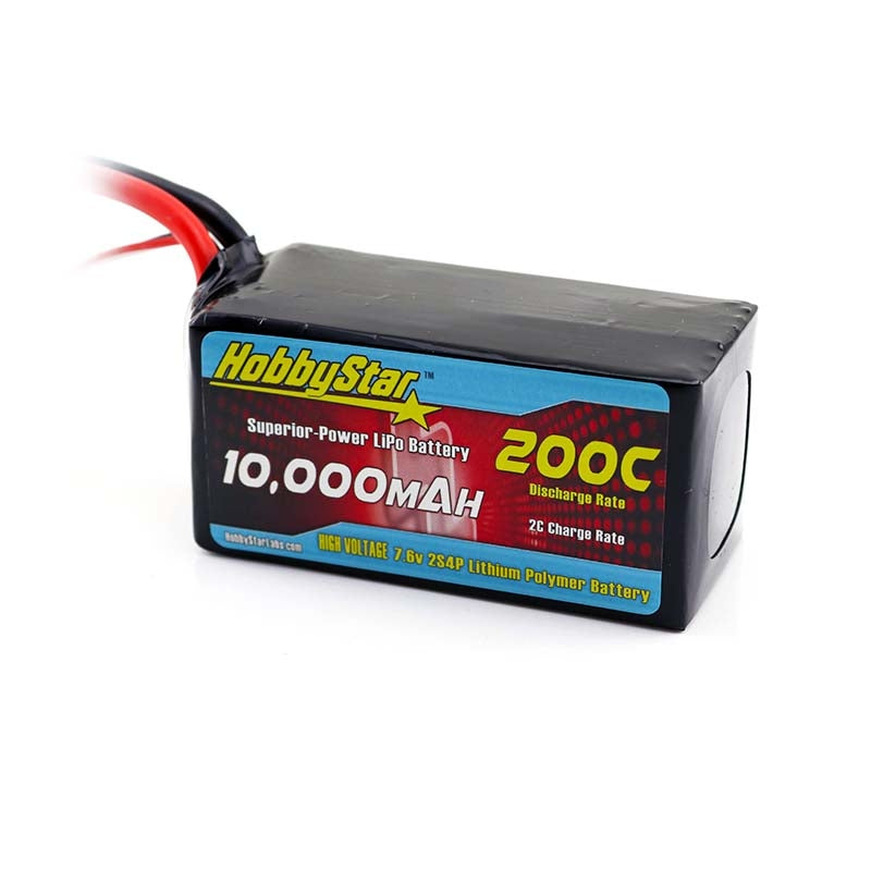 HobbyStar 10,000mAh 7.6V, 2S HV 200C LiPo Battery