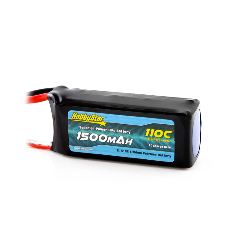 HobbyStar 1500mAh 11.1V, 3S 110C LiPo Battery