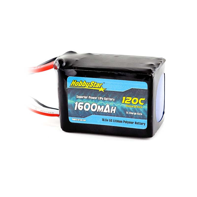 HobbyStar 1600mAh 18.5V, 5S 120C LiPo Battery