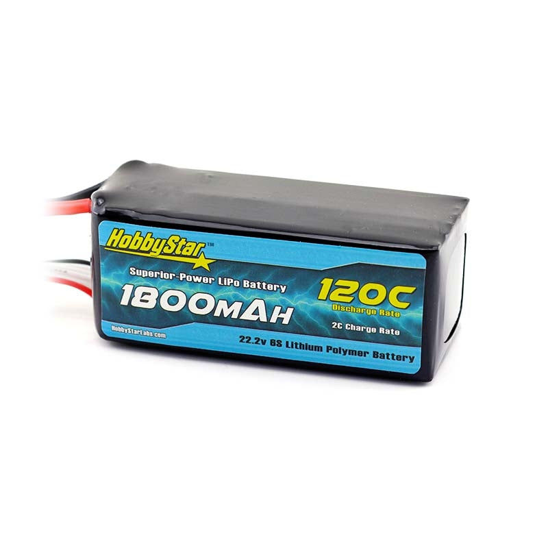 HobbyStar 1800mAh 22.2V, 6S 120C LiPo Battery