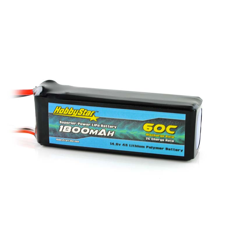 HobbyStar 1800mAh 14.8V, 4S 60C LiPo Battery