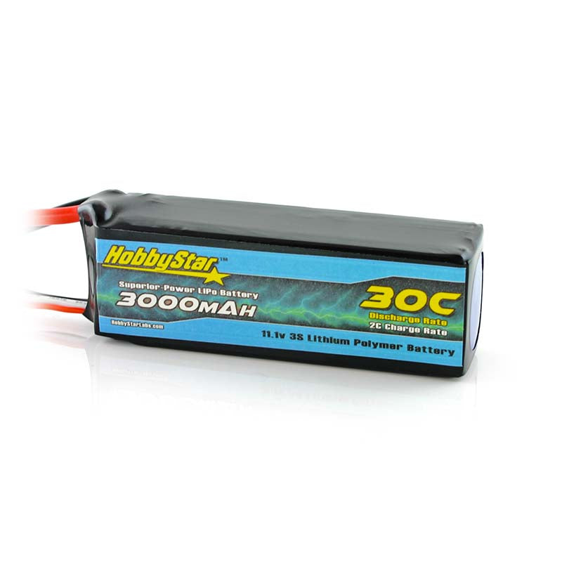 HobbyStar 3000mAh 11.1V, 3S 30C LiPo Battery