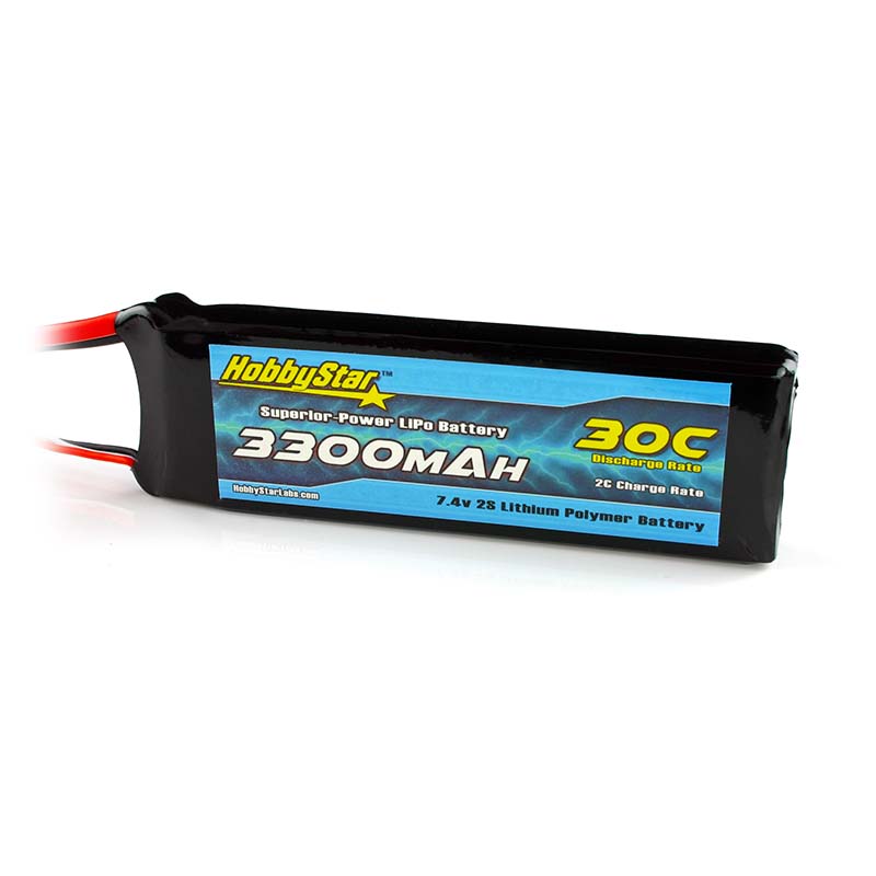 HobbyStar 3300mAh 7.4V, 2S 30C LiPo Battery