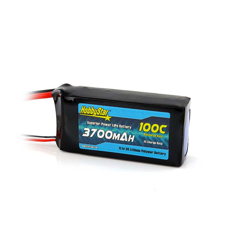 HobbyStar 3700mAh 11.1V, 3S 100C LiPo Battery