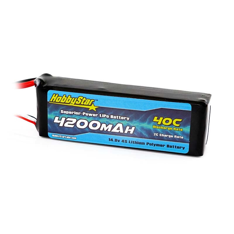 HobbyStar 4200mAh 14.8V, 4S 40C LiPo Battery