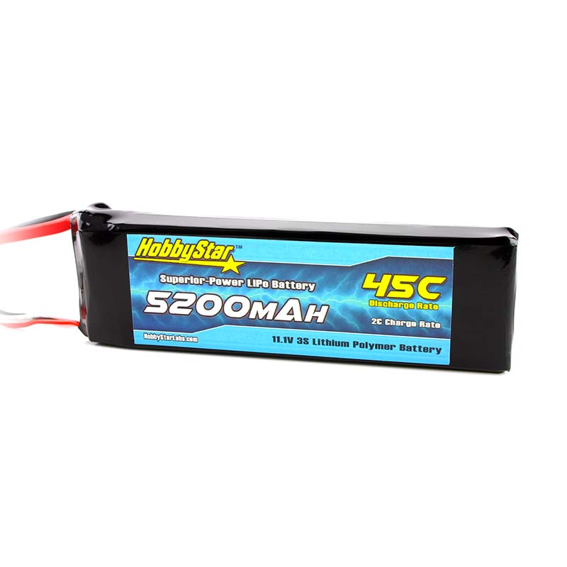 HobbyStar 5200mAh 11.1V, 3S 45C LiPo Battery