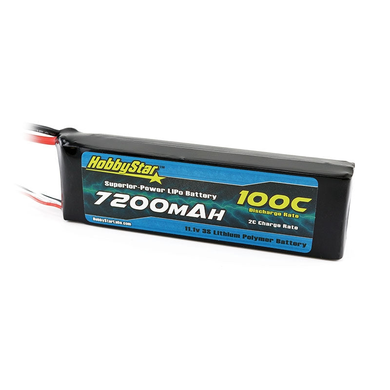 HobbyStar 7200mAh 11.1V, 3S 100C LiPo Battery