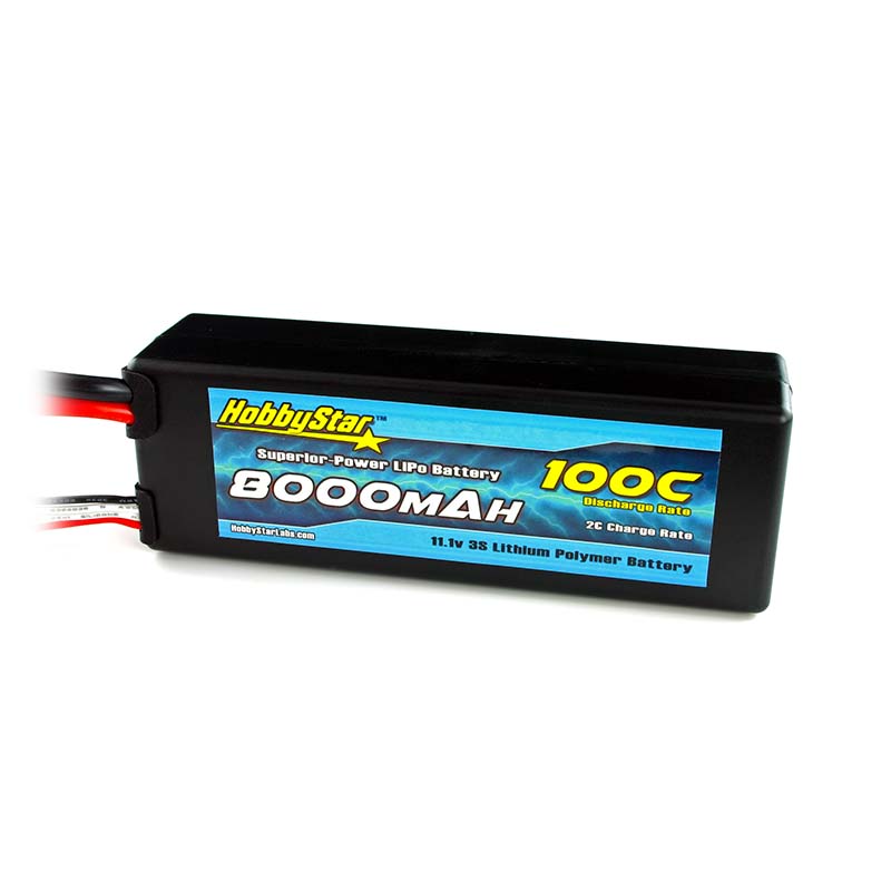 HobbyStar 8000mAh 11.1V, 3S 100C Hardcase LiPo Battery - XT90 Connector