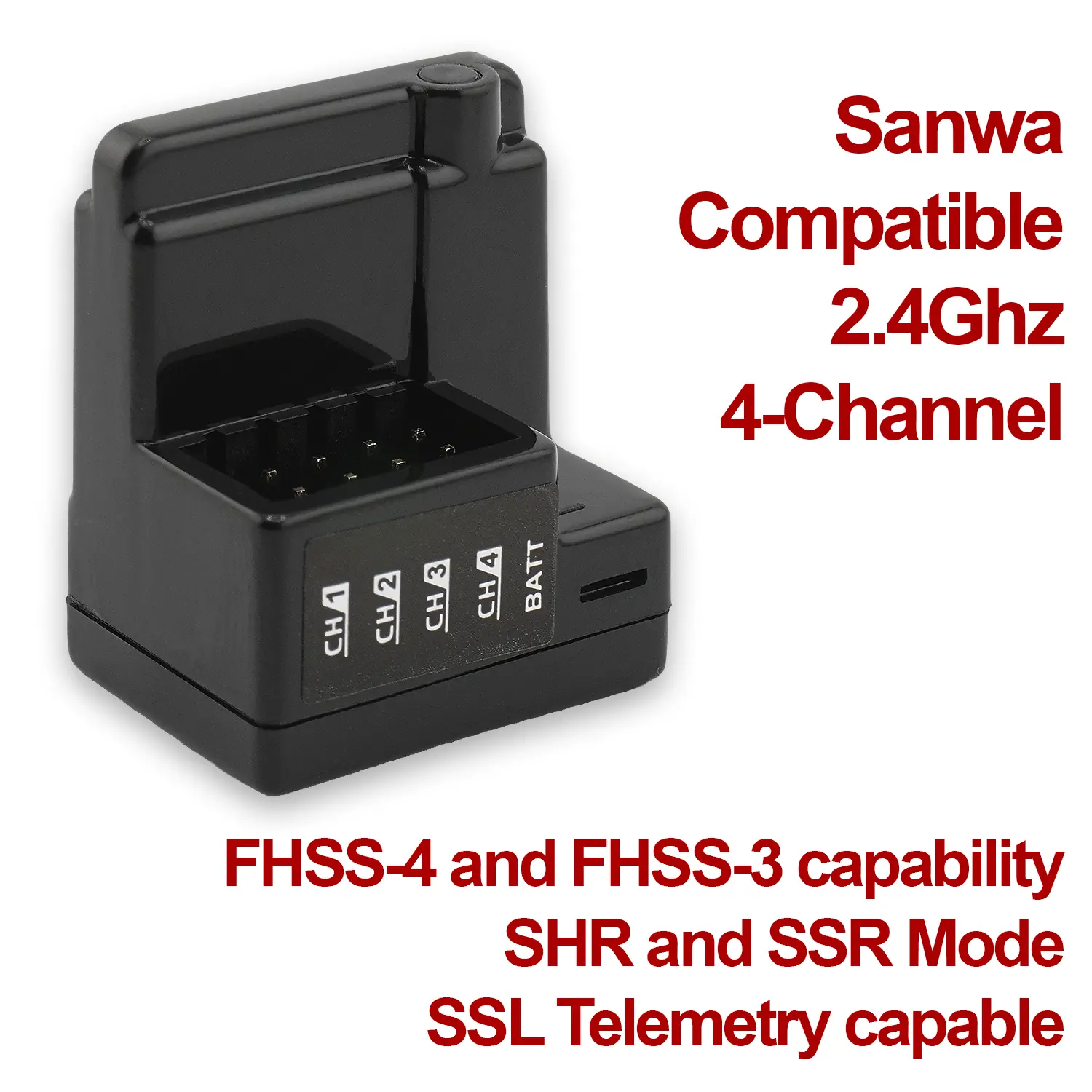 HobbyStar HRX-482R 2.4GHz 4ch. FHSS-4 FHSS-3 Receiver Sanwa Compatible