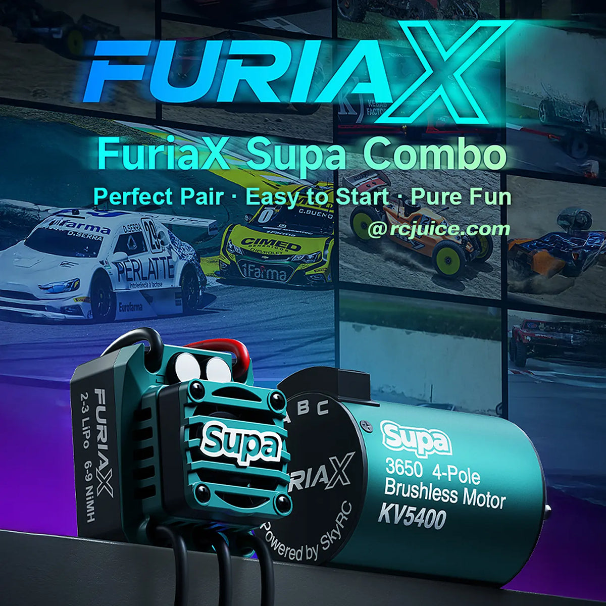 Supa Speed Rc SKYRC FuriaX Supa Combo - 60A ESC and 3650 Brushless Motor for 1/10 RC ...