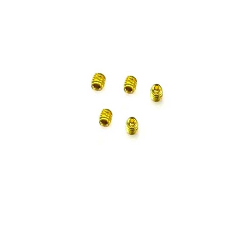 HobbyStar Grub Screw, M3, M4, Gold, 5-pack