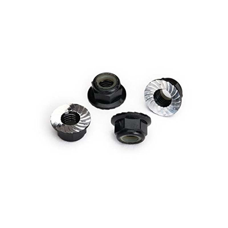 HobbyStar Aluminum Lock Nut, "Gripper" Serrated, Nylon, M3/M4, 4-pack