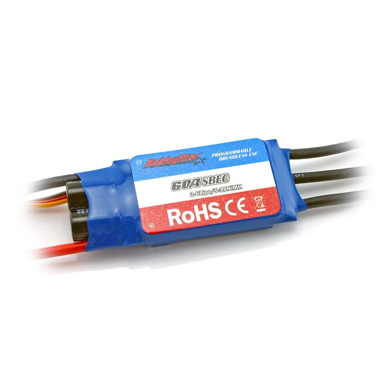 HobbyStar 60A Brushless Aircraft ESC, 5A SBEC