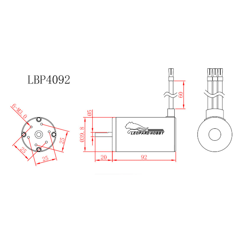 4092 Flapper Leopard 4092 4-Pole Brushless Sensorless Motor For 1/8 – RCJuice